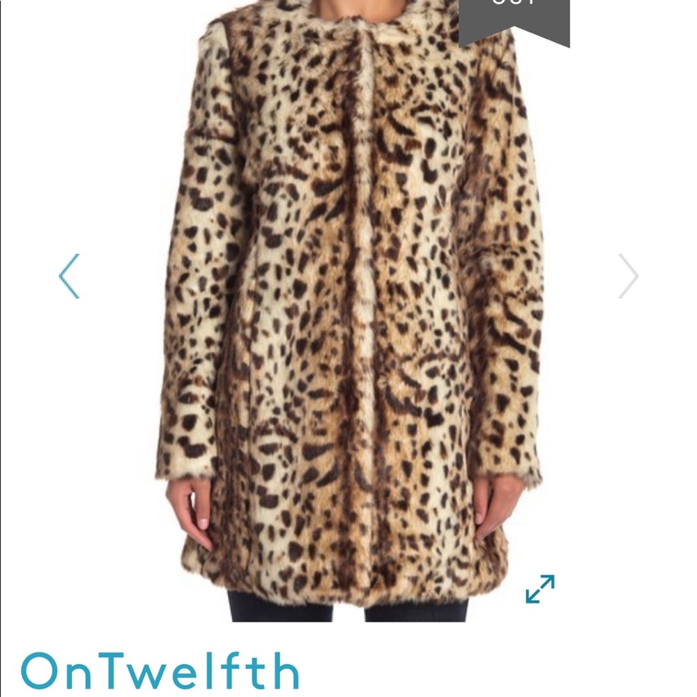 Ontwelfth faux fur leopard jacket